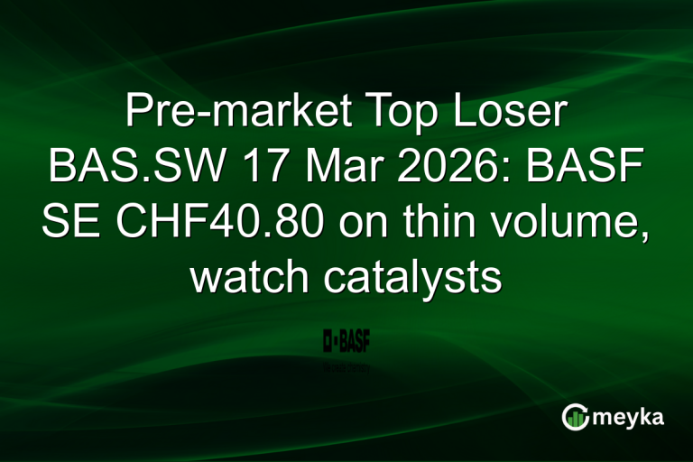 Pre-market Top Loser BAS.SW 17 Mar 2026: BASF SE CHF40.80 on thin volume, watch catalysts