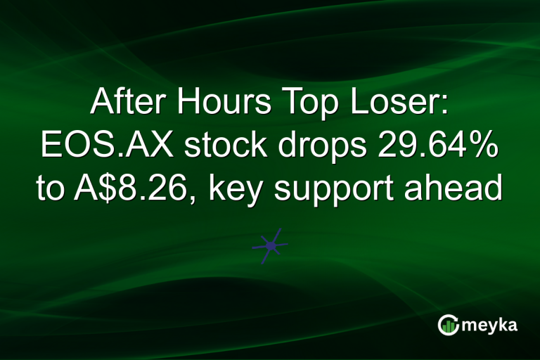 After Hours Top Loser: EOS.AX stock drops 29.64% to A$8.26, key support ahead