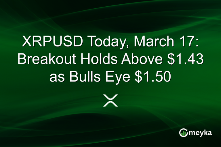 XRPUSD Today, March 17: Breakout Holds Above $1.43 as Bulls Eye $1.50