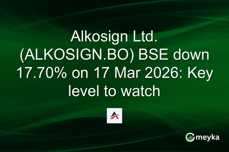 Alkosign Ltd. (ALKOSIGN.BO) BSE down 17.70% on 17 Mar 2026: Key level to watch