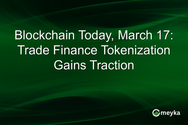 Blockchain Today, March 17: Trade Finance Tokenization Gains Traction