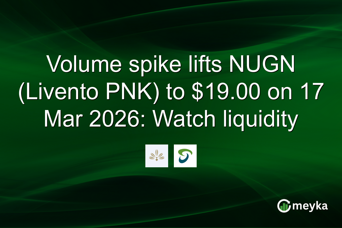 Volume spike lifts NUGN (Livento PNK) to $19.00 on 17 Mar 2026: Watch liquidity