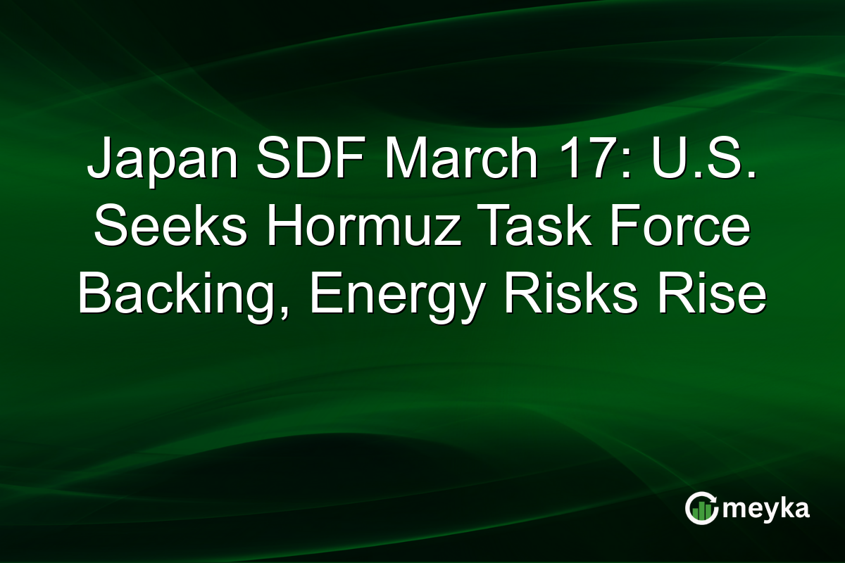 Japan SDF March 17: U.S. Seeks Hormuz Task Force Backing, Energy Risks Rise