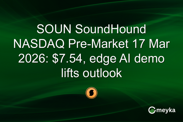 SOUN SoundHound NASDAQ Pre-Market 17 Mar 2026: $7.54, edge AI demo lifts outlook