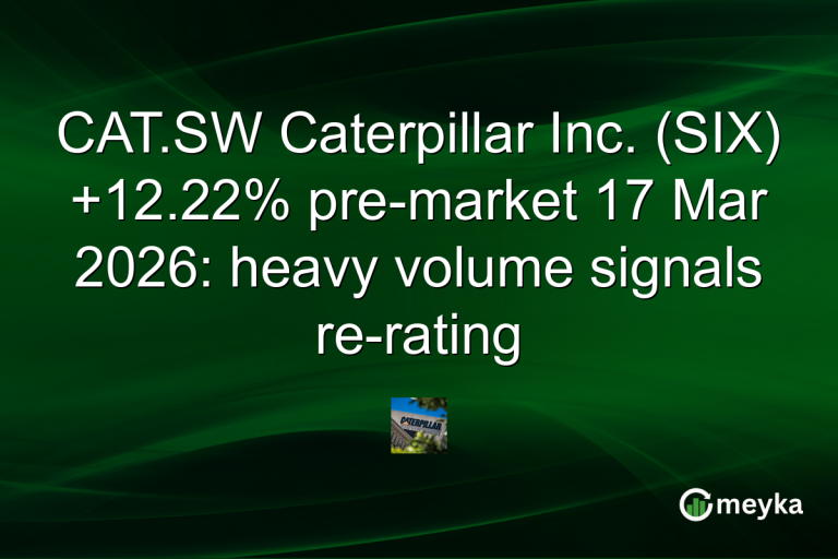 CAT.SW Caterpillar Inc. (SIX) +12.22% pre-market 17 Mar 2026: heavy volume signals re-rating