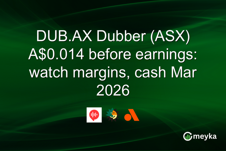DUB.AX Dubber (ASX) A$0.014 before earnings: watch margins, cash Mar 2026