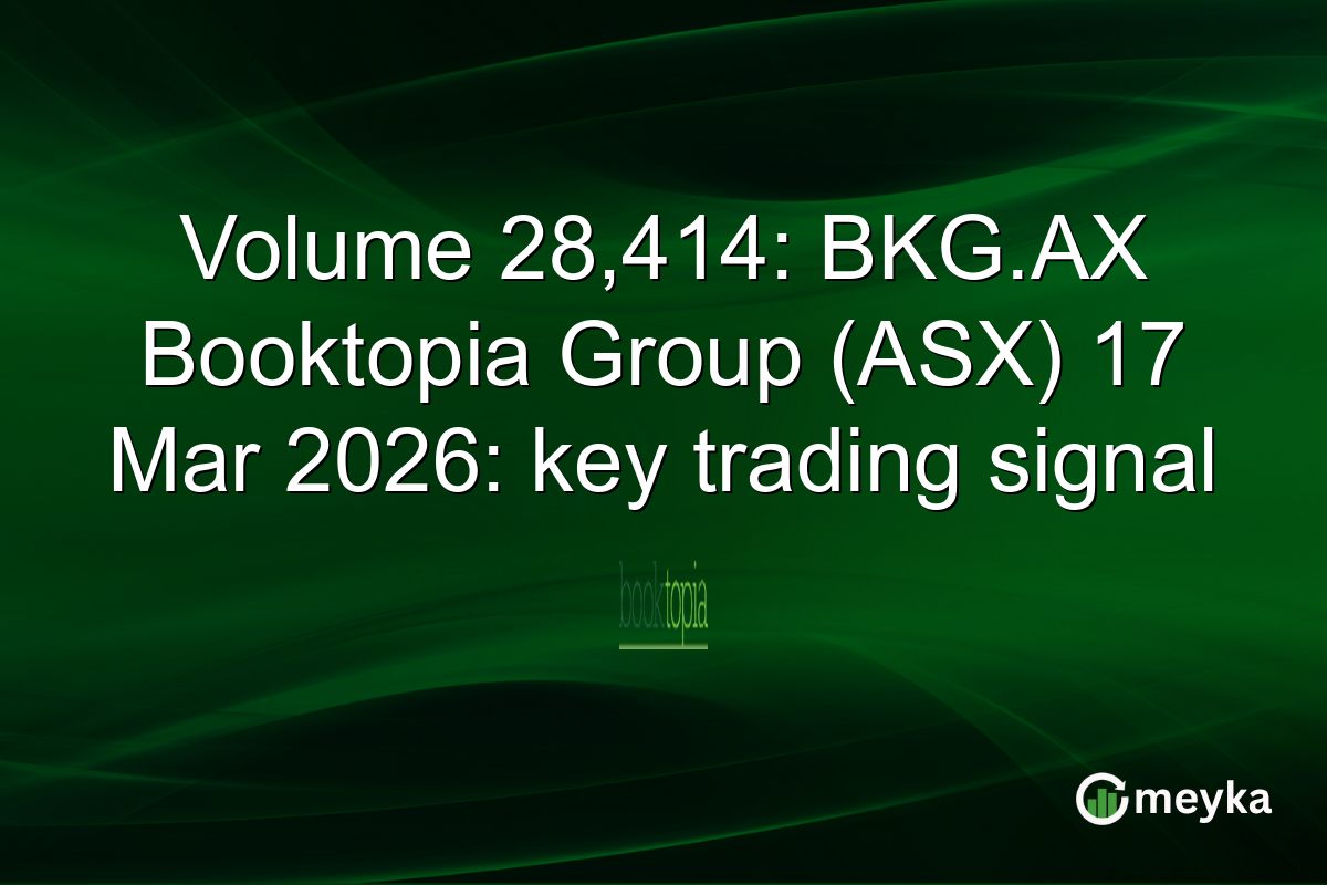 Volume 28,414: BKG.AX Booktopia Group (ASX) 17 Mar 2026: key trading signal