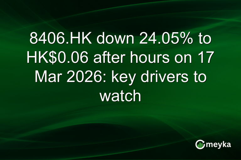 8406.HK down 24.05% to HK$0.06 after hours on 17 Mar 2026: key drivers to watch
