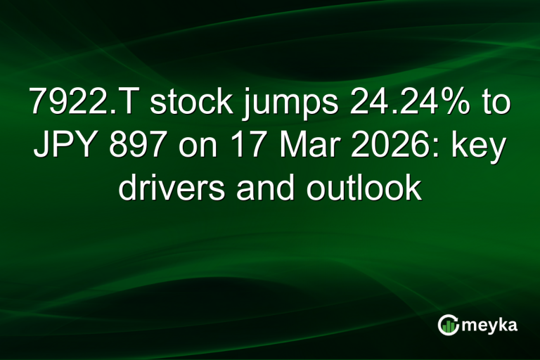 7922.T stock jumps 24.24% to JPY 897 on 17 Mar 2026: key drivers and outlook