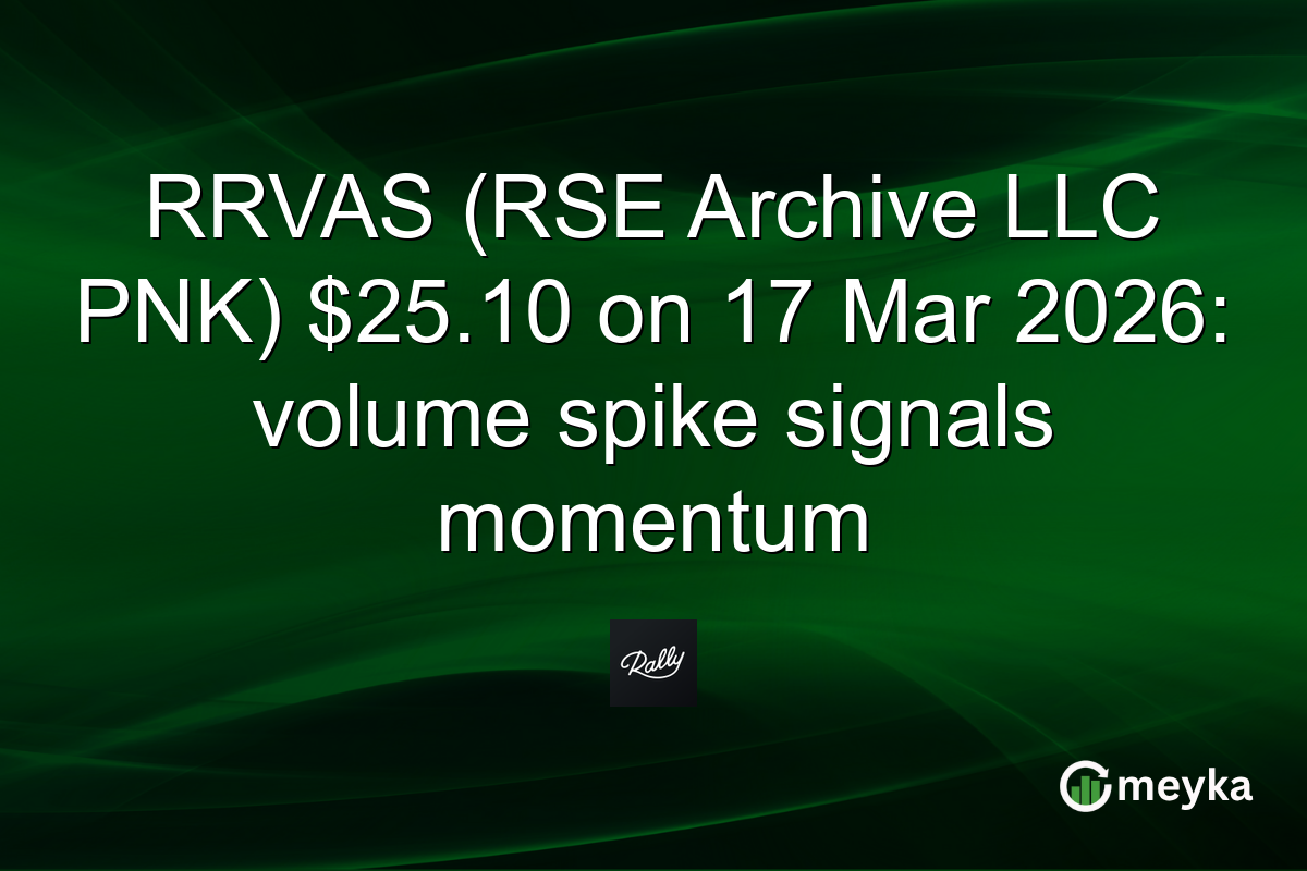 RRVAS (RSE Archive LLC PNK) $25.10 on 17 Mar 2026: volume spike signals momentum