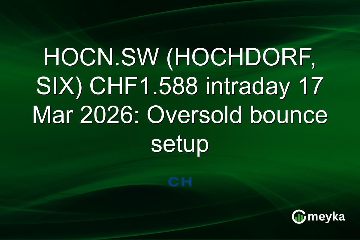 HOCN.SW (HOCHDORF, SIX) CHF1.588 intraday 17 Mar 2026: Oversold bounce setup