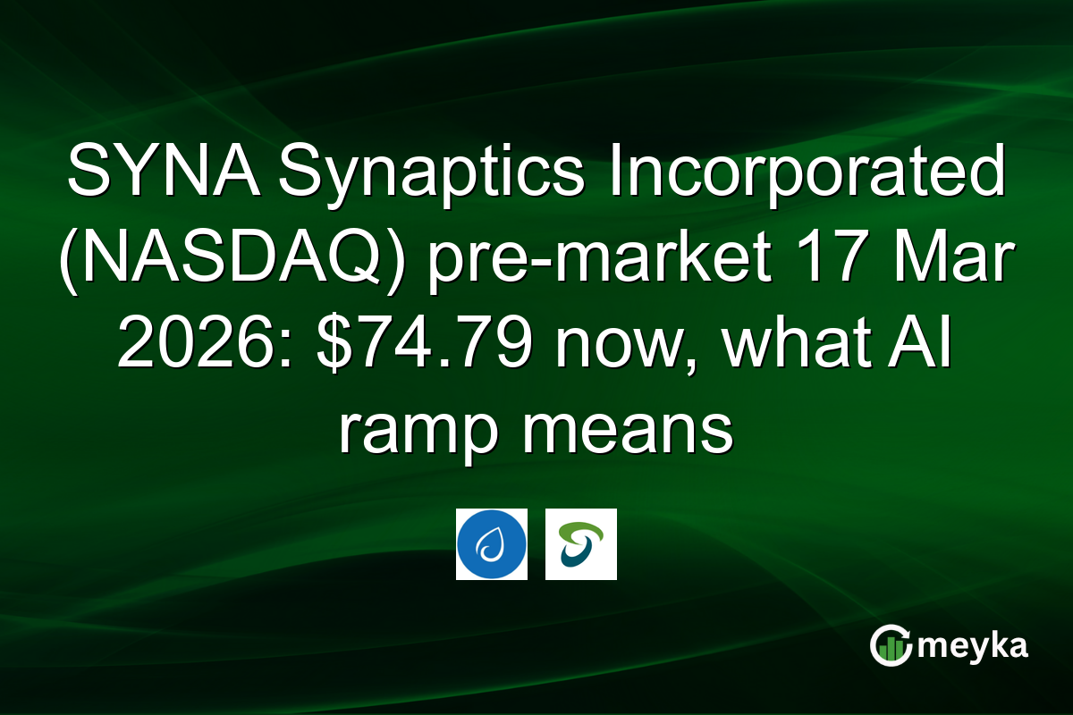 SYNA Synaptics Incorporated (NASDAQ) pre-market 17 Mar 2026: $74.79 now, what AI ramp means