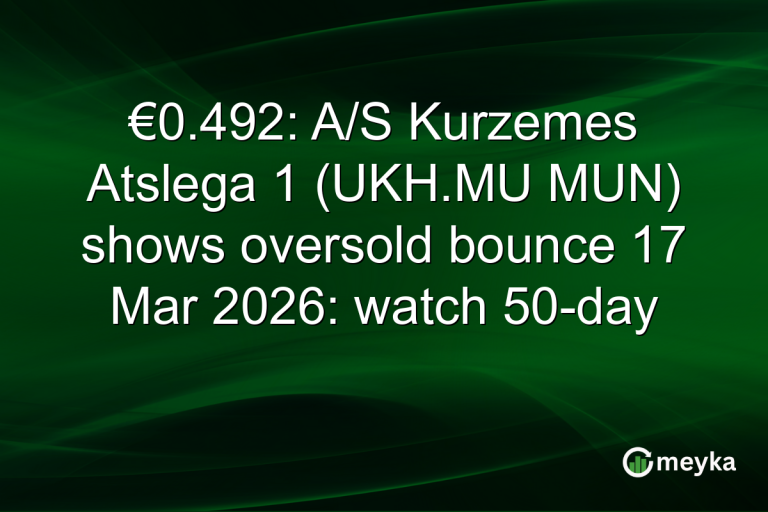 €0.492: A/S Kurzemes Atslega 1 (UKH.MU MUN) shows oversold bounce 17 Mar 2026: watch 50-day