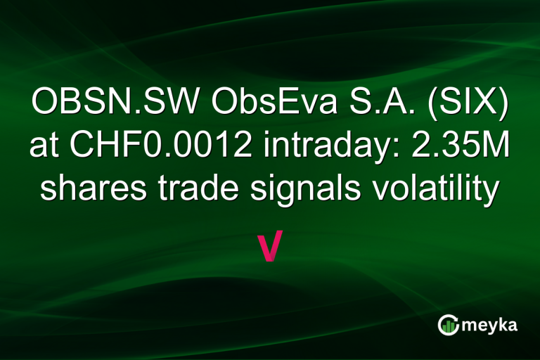OBSN.SW ObsEva S.A. (SIX) at CHF0.0012 intraday: 2.35M shares trade signals volatility
