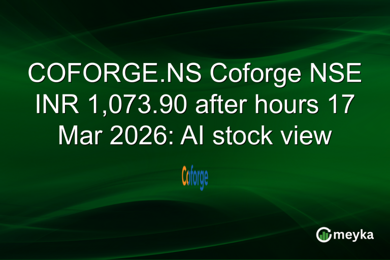 COFORGE.NS Coforge NSE INR 1,073.90 after hours 17 Mar 2026: AI stock view
