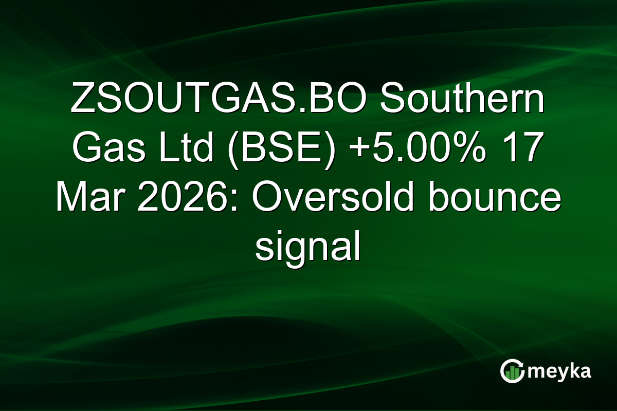ZSOUTGAS.BO Southern Gas Ltd (BSE) +5.00% 17 Mar 2026: Oversold bounce signal