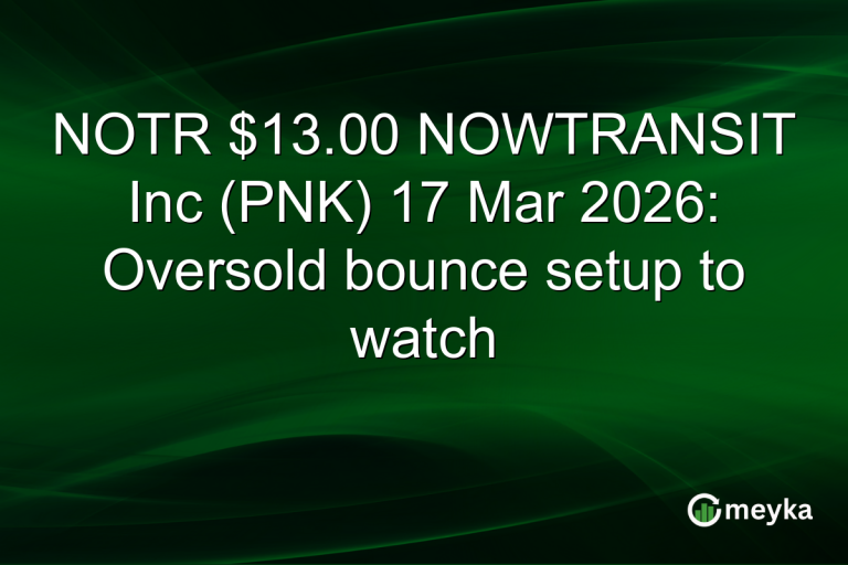 NOTR $13.00 NOWTRANSIT Inc (PNK) 17 Mar 2026: Oversold bounce setup to watch