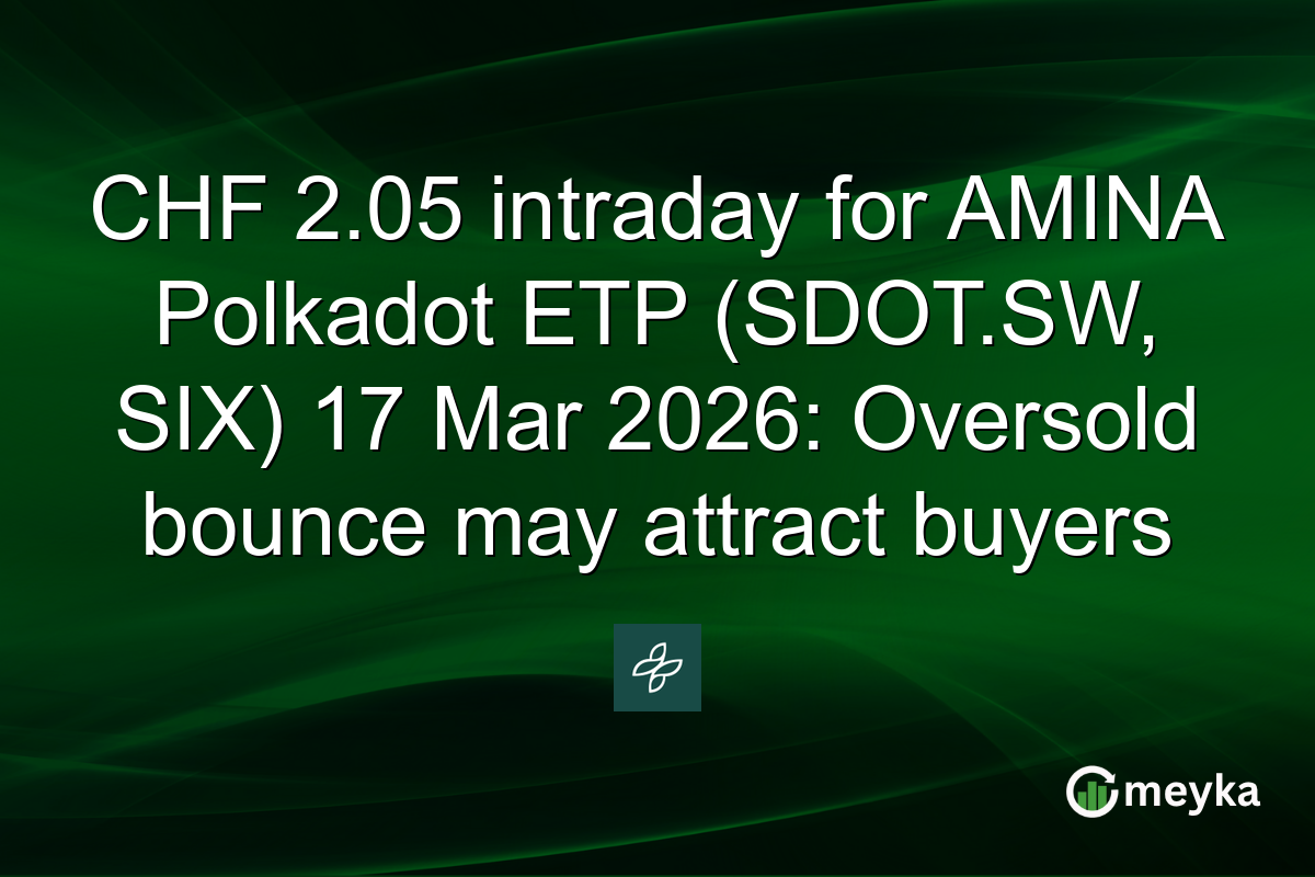 CHF 2.05 intraday for AMINA Polkadot ETP (SDOT.SW, SIX) 17 Mar 2026: Oversold bounce may attract buyers