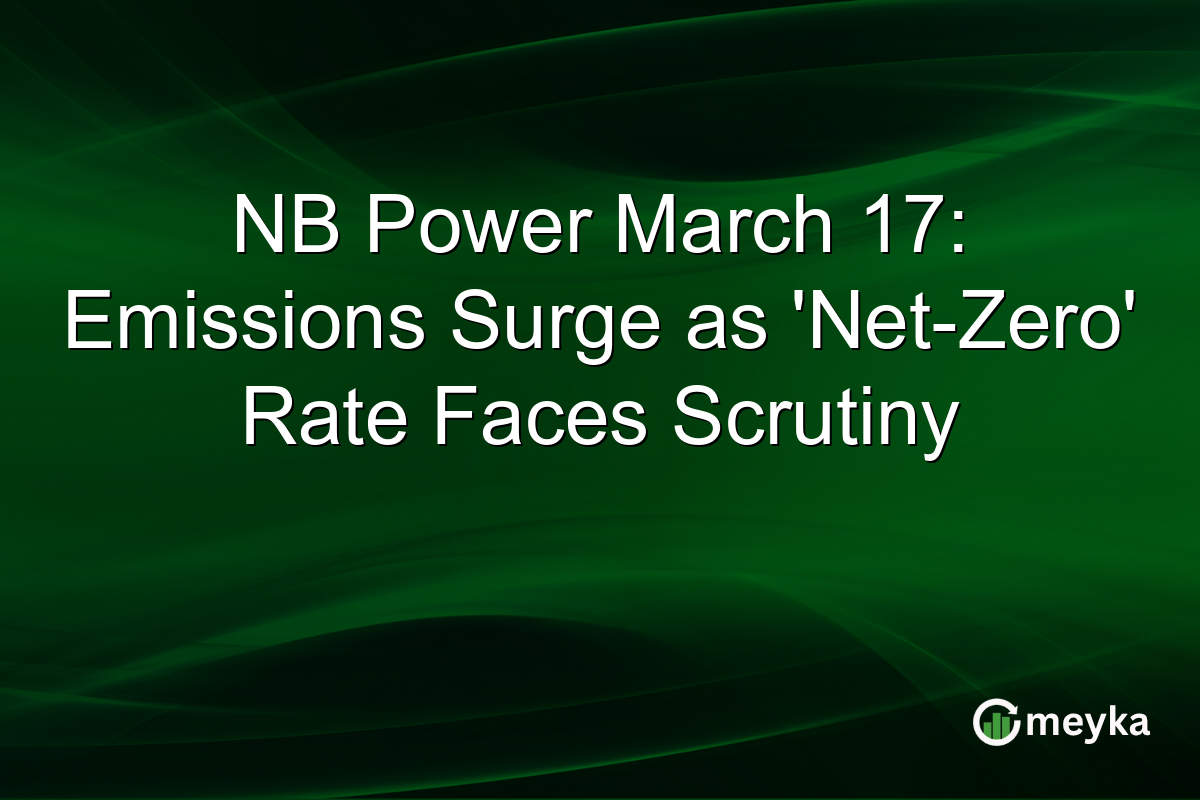 NB Power March 17: Emissions Surge as ‘Net-Zero’ Rate Faces Scrutiny