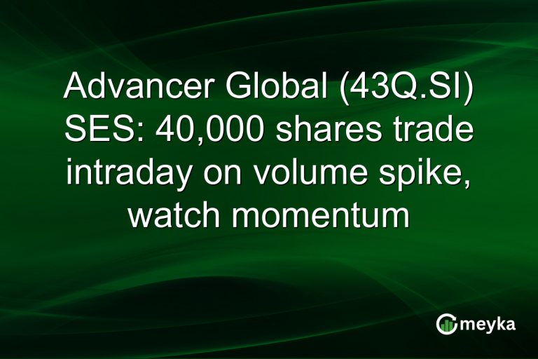 Advancer Global (43Q.SI) SES: 40,000 shares trade intraday on volume spike, watch momentum