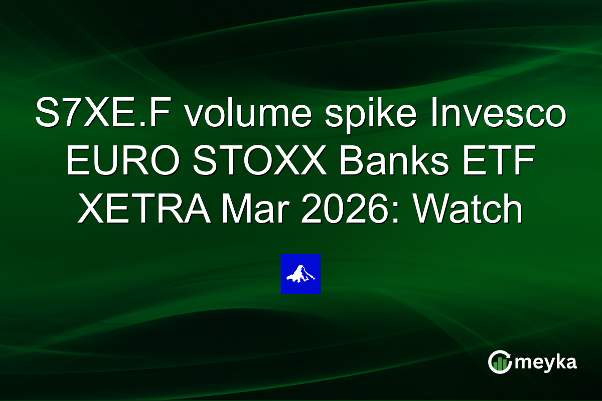 S7XE.F volume spike Invesco EURO STOXX Banks ETF XETRA Mar 2026: Watch