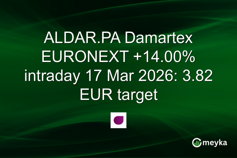 ALDAR.PA Damartex EURONEXT +14.00% intraday 17 Mar 2026: 3.82 EUR target