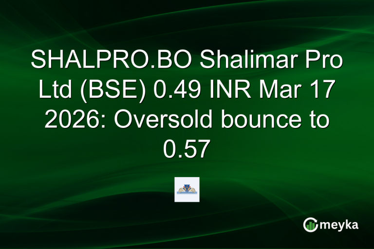 SHALPRO.BO Shalimar Pro Ltd (BSE) 0.49 INR Mar 17 2026: Oversold bounce to 0.57