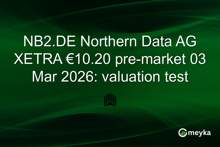 NB2.DE Northern Data AG XETRA €10.20 pre-market 03 Mar 2026: valuation test