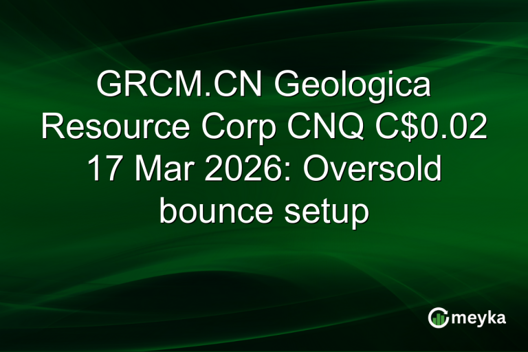 GRCM.CN Geologica Resource Corp CNQ C$0.02 17 Mar 2026: Oversold bounce setup