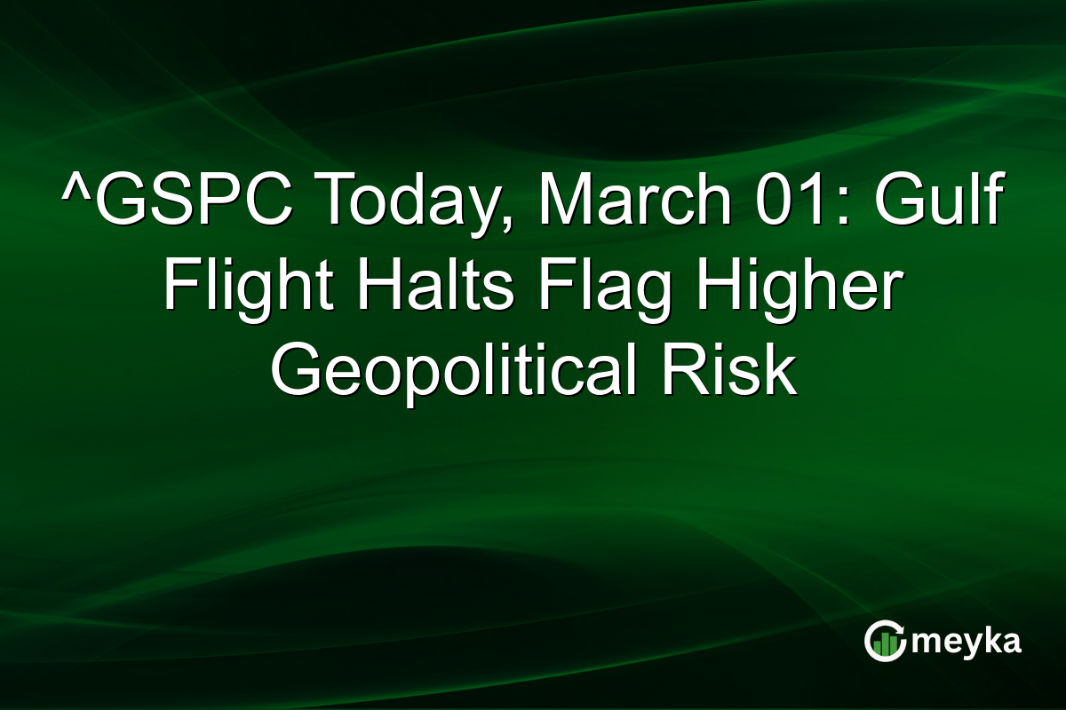 ^GSPC Today, March 01: Gulf Flight Halts Flag Higher Geopolitical Risk