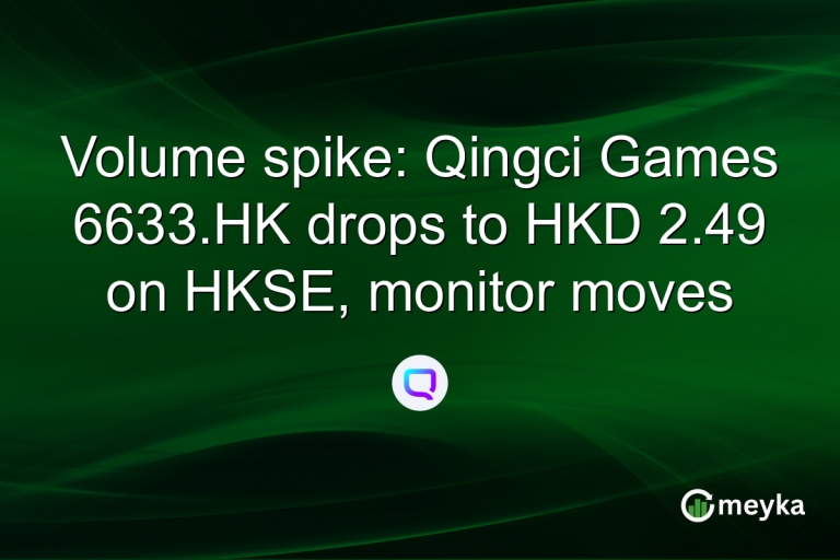 Volume spike: Qingci Games 6633.HK drops to HKD 2.49 on HKSE, monitor moves