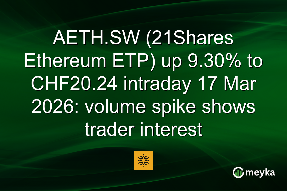 AETH.SW (21Shares Ethereum ETP) up 9.30% to CHF20.24 intraday 17 Mar 2026: volume spike shows trader interest