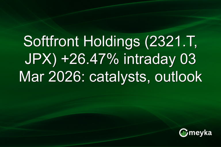 Softfront Holdings (2321.T, JPX) +26.47% intraday 03 Mar 2026: catalysts, outlook