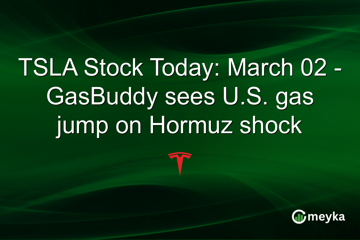 TSLA Stock Today: March 02 – GasBuddy sees U.S. gas jump on Hormuz shock