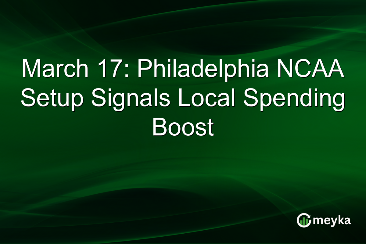 March 17: Philadelphia NCAA Setup Signals Local Spending Boost
