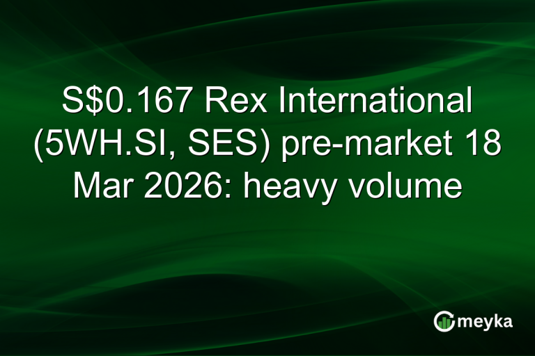 S$0.167 Rex International (5WH.SI, SES) pre-market 18 Mar 2026: heavy volume