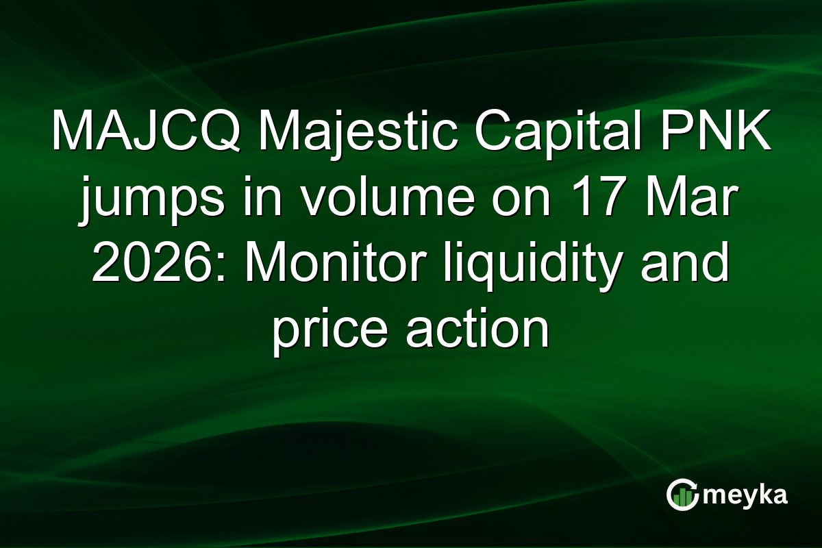 MAJCQ Majestic Capital PNK jumps in volume on 17 Mar 2026: Monitor liquidity and price action