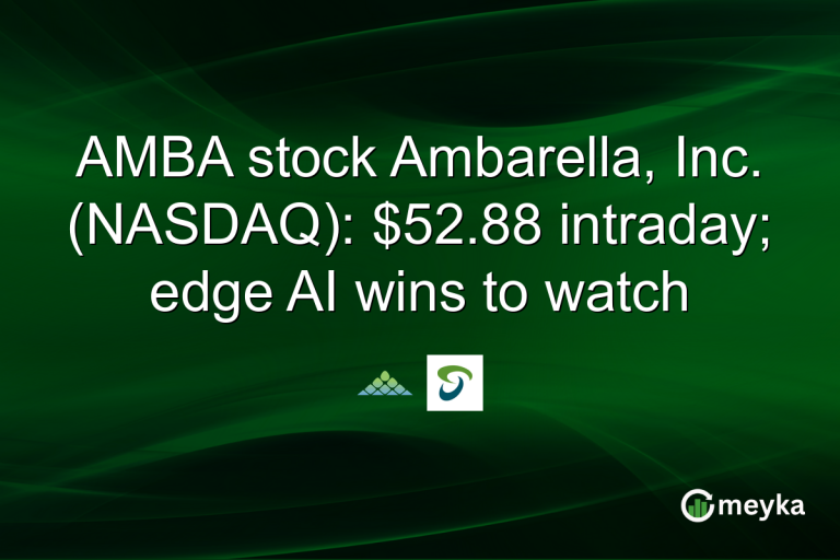 AMBA stock Ambarella, Inc. (NASDAQ): $52.88 intraday; edge AI wins to watch