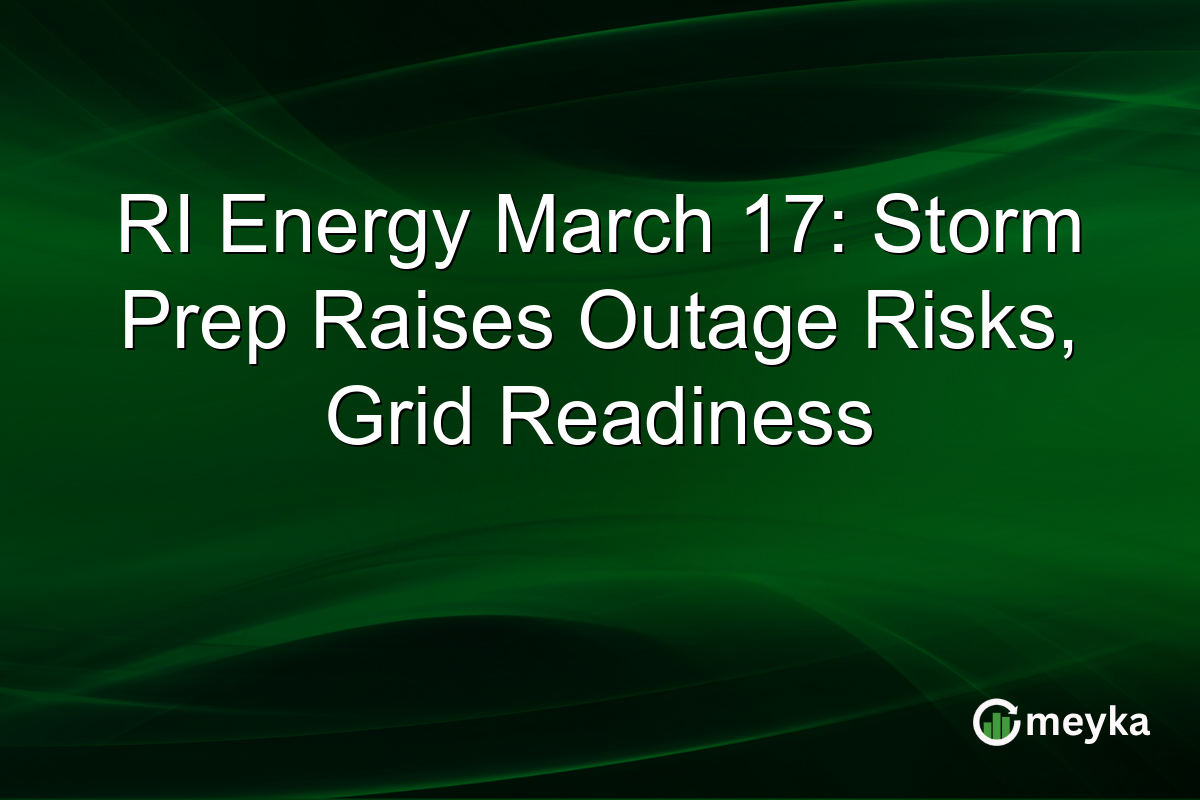 RI Energy March 17: Storm Prep Raises Outage Risks, Grid Readiness