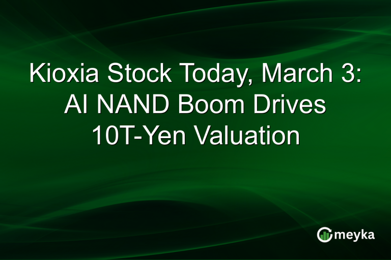 Kioxia Stock Today, March 3: AI NAND Boom Drives 10T-Yen Valuation