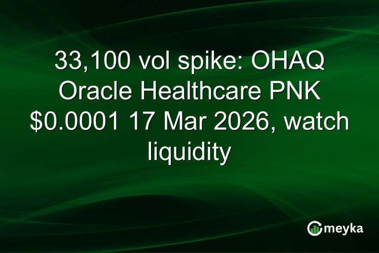 33,100 vol spike: OHAQ Oracle Healthcare PNK $0.0001 17 Mar 2026, watch liquidity