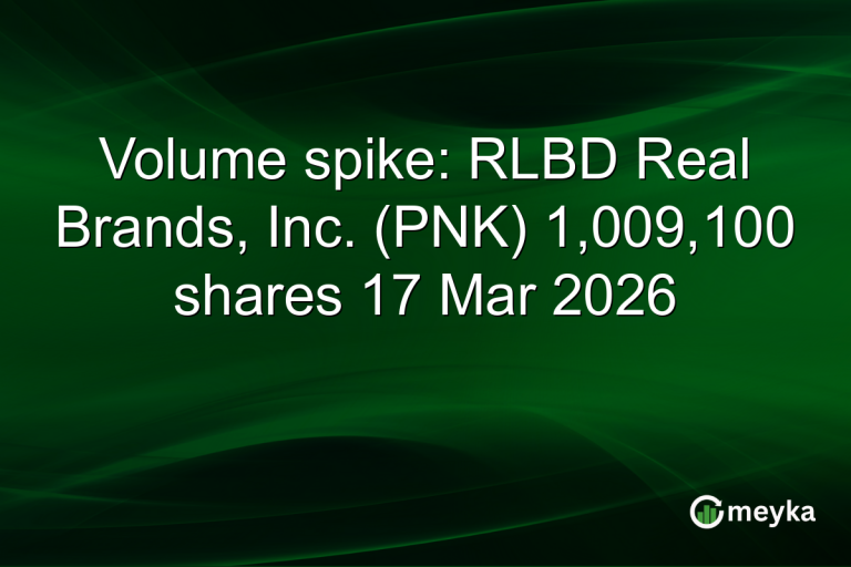 Volume spike: RLBD Real Brands, Inc. (PNK) 1,009,100 shares 17 Mar 2026