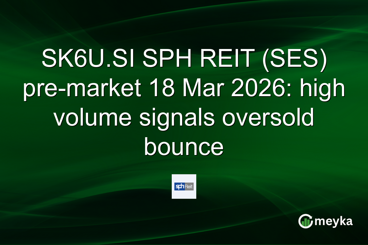 SK6U.SI SPH REIT (SES) pre-market 18 Mar 2026: high volume signals oversold bounce