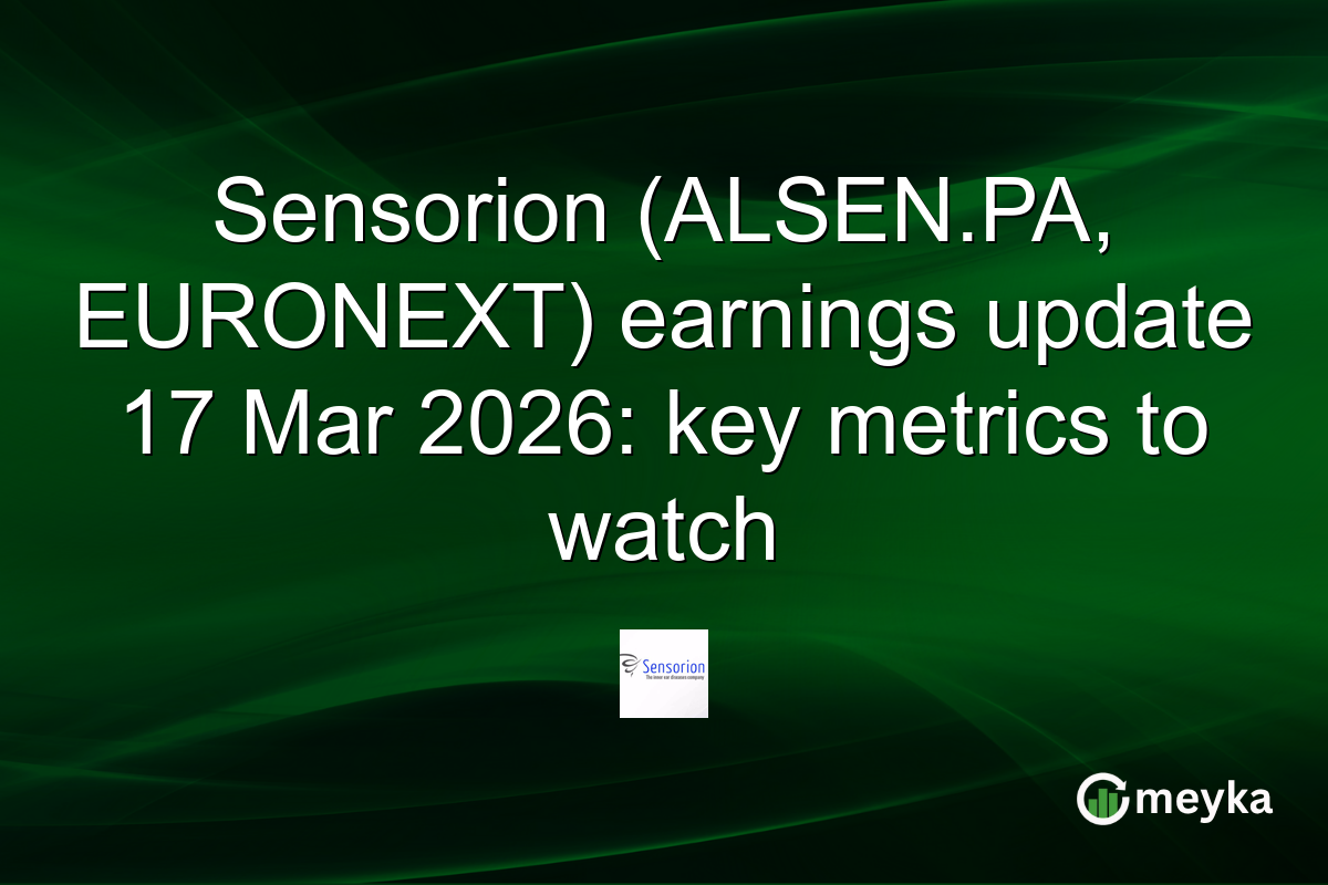 Sensorion (ALSEN.PA, EURONEXT) earnings update 17 Mar 2026: key metrics to watch