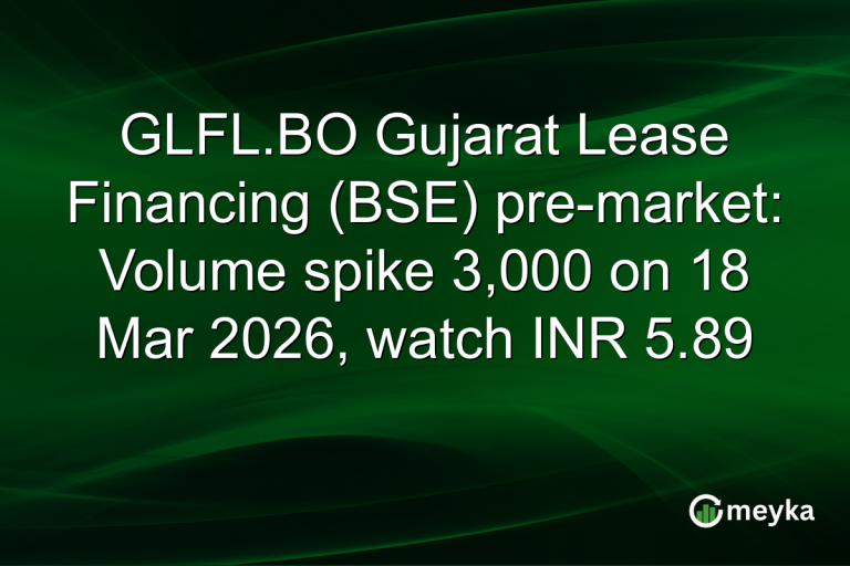 GLFL.BO Gujarat Lease Financing (BSE) pre-market: Volume spike 3,000 on 18 Mar 2026, watch INR 5.89