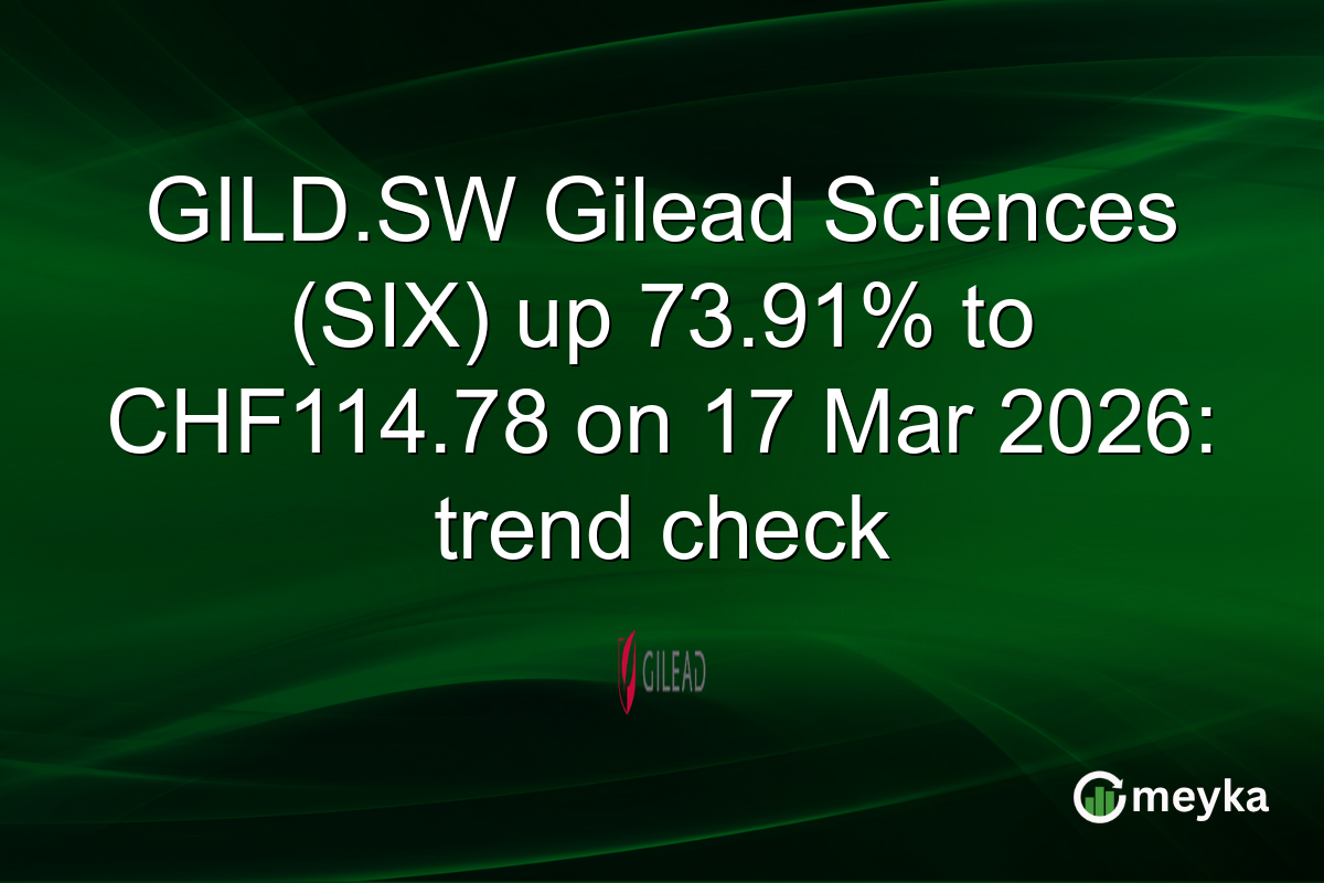 GILD.SW Gilead Sciences (SIX) up 73.91% to CHF114.78 on 17 Mar 2026: trend check