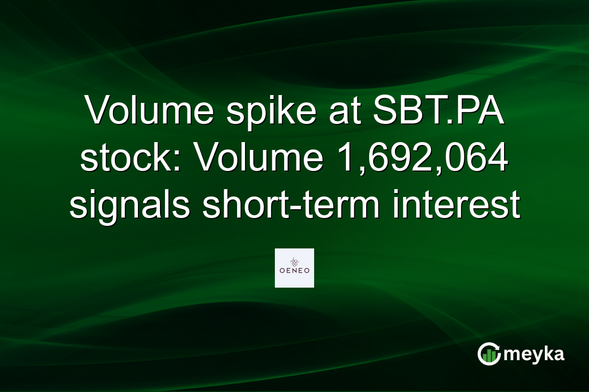 Volume spike at SBT.PA stock: Volume 1,692,064 signals short-term interest