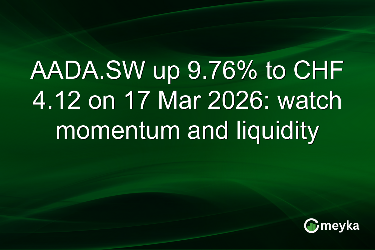 AADA.SW up 9.76% to CHF 4.12 on 17 Mar 2026: watch momentum and liquidity