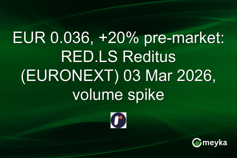 EUR 0.036, +20% pre-market: RED.LS Reditus (EURONEXT) 03 Mar 2026, volume spike