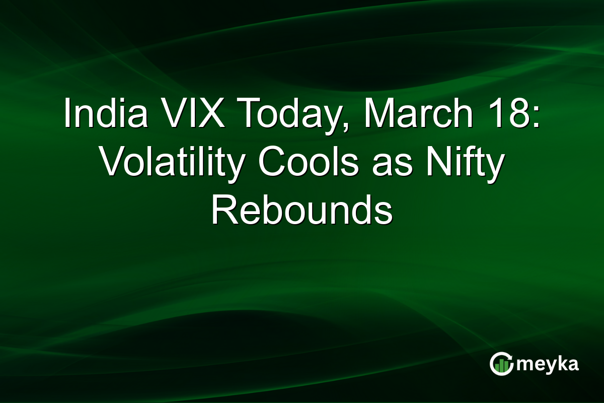 India VIX Today, March 18: Volatility Cools as Nifty Rebounds